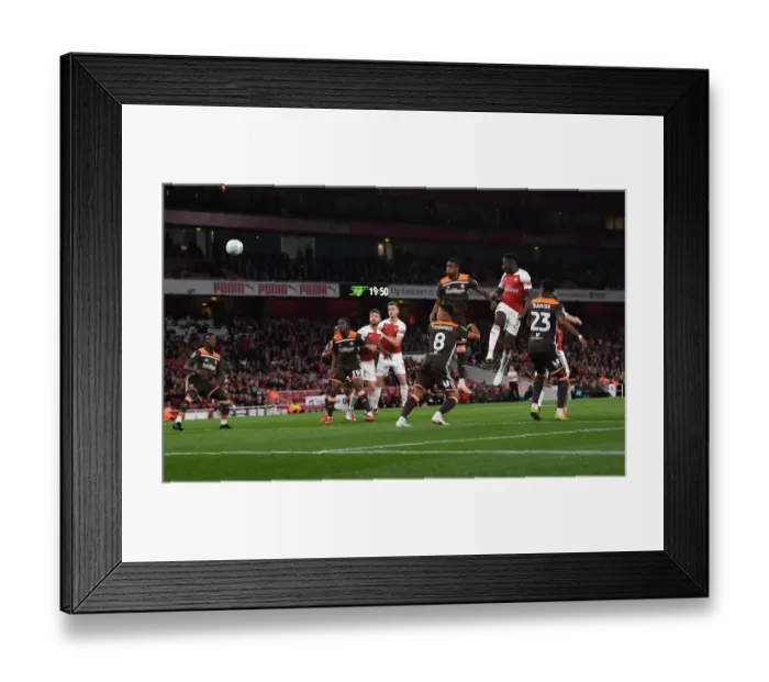 Framed Print : Danny Welbeck Scores for Arsenal Against Brentford in Carabao Cup