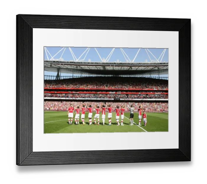 Framed Print : The Arsenal team line up before the match