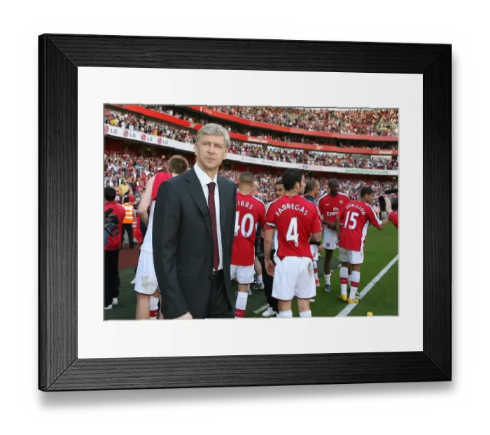 Framed Print : Wenger's Victory: Arsenal's Thrilling 4-1 Triumph Over Stoke City, 2009
