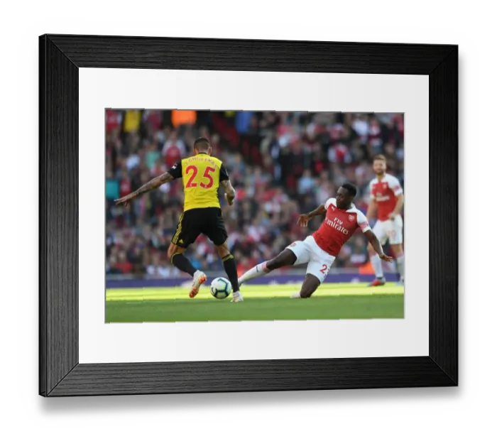 Framed Print : Arsenal vs. Watford: Intense Battle – Welbeck vs. Holebas