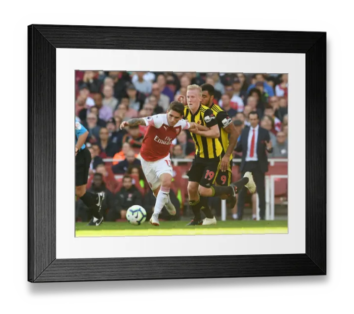 Framed Print : Torreira vs. Hughes: Intense Battle in Arsenal's Victory over Watford (2018-19) Framed Print : Torreira vs. Hughes: Intense Battle in Arsenal's Victory over Watford (2018-19)