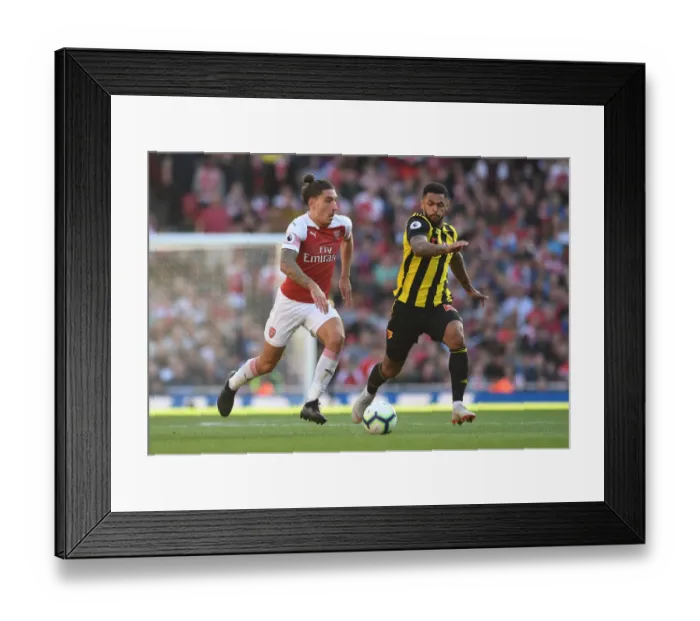 Framed Print : Bellerin vs. Gray: An Intense Arsenal-Watford Clash at the Emirates Framed Print : Bellerin vs. Gray: An Intense Arsenal-Watford Clash at the Emirates
