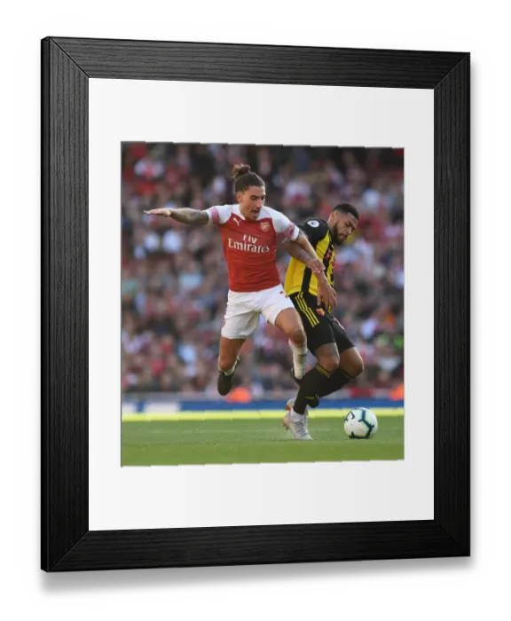Framed Print : Bellerin vs. Gray: An Intense Arsenal-Watford Clash at the Emirates