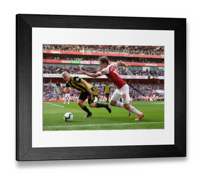 Framed Print : Arsenal vs. Watford: A Battle of Midfielders - Torreira vs. Hughes (Premier League, 2018-19)