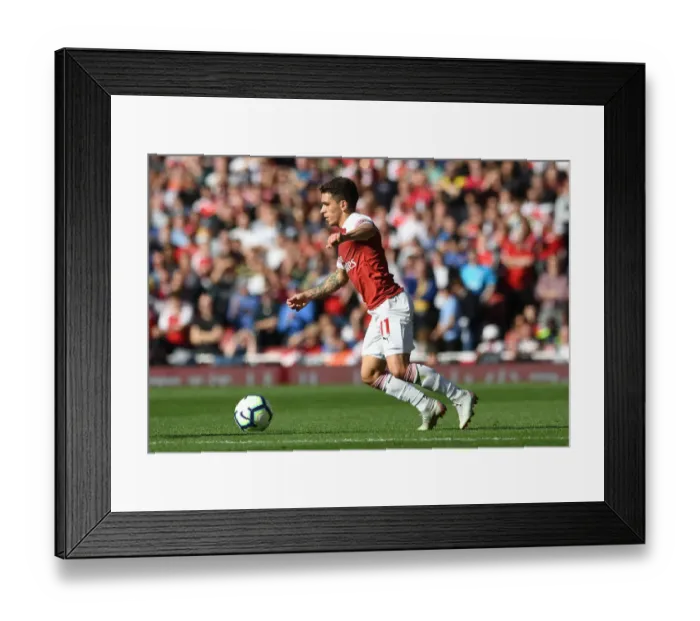 Framed Print : Lucas Torreira in Action: Arsenal vs. Watford, Premier League 2018-19