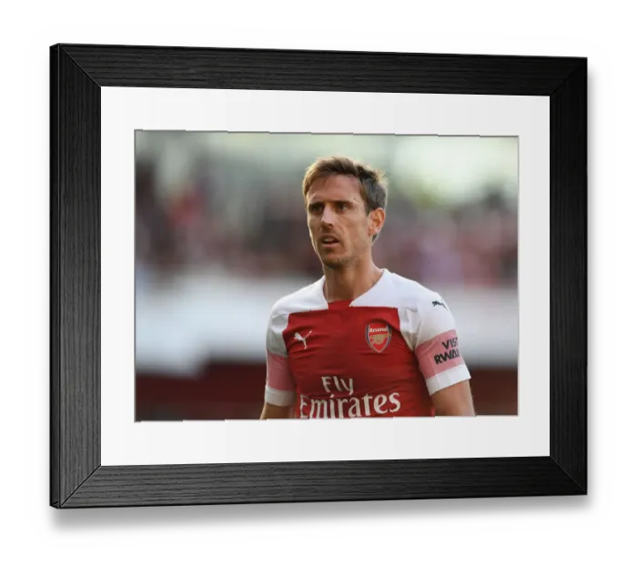 Framed Print : Nacho Monreal in Action: Arsenal vs. Watford, Premier League 2018-19