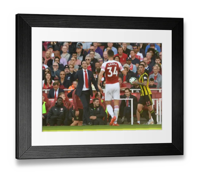Framed Print : Unai Emery Leads Arsenal in Premier League Clash Against Watford (2018-19) Framed Print : Unai Emery Leads Arsenal in Premier League Clash Against Watford (2018-19)