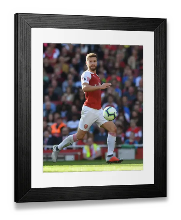 Framed Print : Mustafi's Determination: Arsenal's Key Player in the Battle Against Watford (2018-19) Framed Print : Mustafi's Determination: Arsenal's Key Player in the Battle Against Watford (2018-19)
