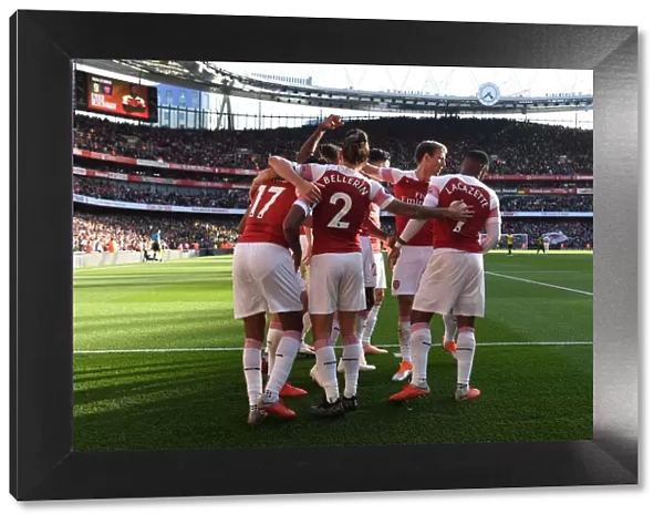 Arsenal's Star Trio: Ozil, Lacazette, Bellerin Celebrate First Goal (2018-19)