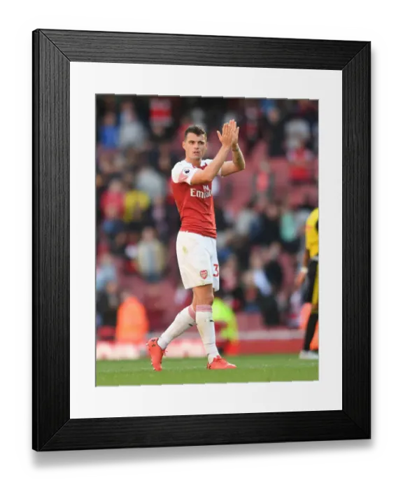 Framed Print : Granit Xhaka: Arsenal's Steadfast Midfielder Amidst Arsenal FC vs. Watford FC Clash (September 2018) Framed Print : Granit Xhaka: Arsenal's Steadfast Midfielder Amidst Arsenal FC vs. Watford FC Clash (September 2018)