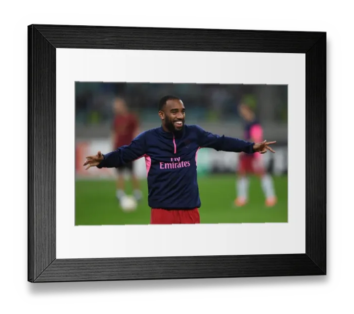 Framed Print : Alexandre Lacazette Gears Up: Arsenal's Star Forward Prepares for Qarabag Clash in Europa League Framed Print : Alexandre Lacazette Gears Up: Arsenal's Star Forward Prepares for Qarabag Clash in Europa League