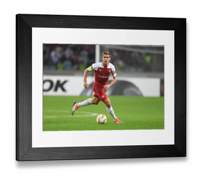 Framed Print : Nacho Monreal in Action: Arsenal vs. Qarabag, UEFA Europa League 2018-19 Framed Print : Nacho Monreal in Action: Arsenal vs. Qarabag, UEFA Europa League 2018-19