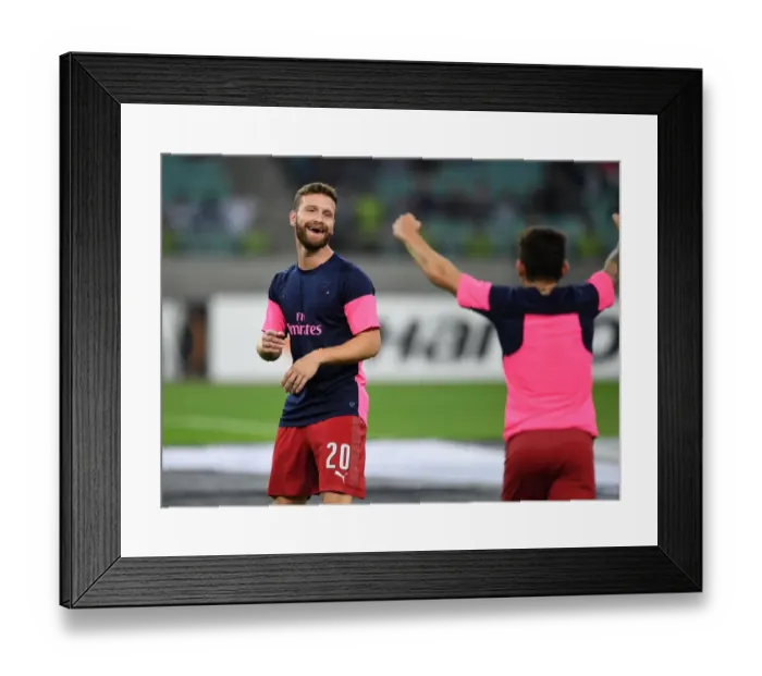 Framed Print : Shkodran Mustafi Prepares for Arsenal's Europa League Clash Against Qarabag Framed Print : Shkodran Mustafi Prepares for Arsenal's Europa League Clash Against Qarabag