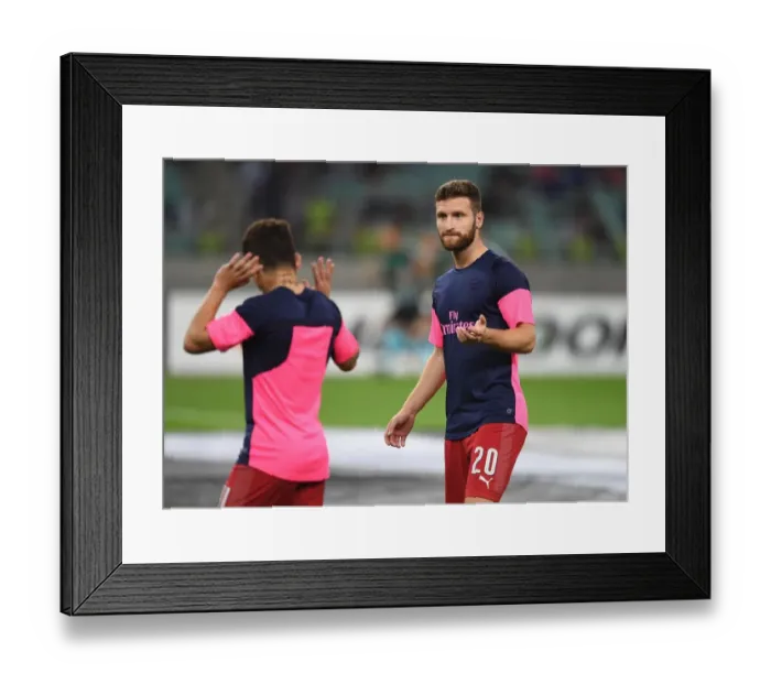 Framed Print : Shkodran Mustafi Prepares for Arsenal's UEFA Europa League Clash Against Qarabag Framed Print : Shkodran Mustafi Prepares for Arsenal's UEFA Europa League Clash Against Qarabag