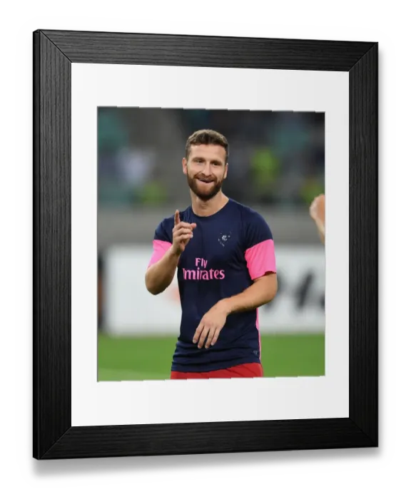 Framed Print : Shkodran Mustafi: Arsenal's Defender Readies for UEFA Europa League Battle against Qarabag
