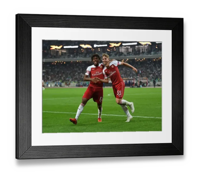 Framed Print : Arsenal's Smith Rowe and Iwobi: Dazzling Duo Celebrates Goals in Qarabag Victory, Europa League 2018-19 Framed Print : Arsenal's Smith Rowe and Iwobi: Dazzling Duo Celebrates Goals in Qarabag Victory, Europa League 2018-19