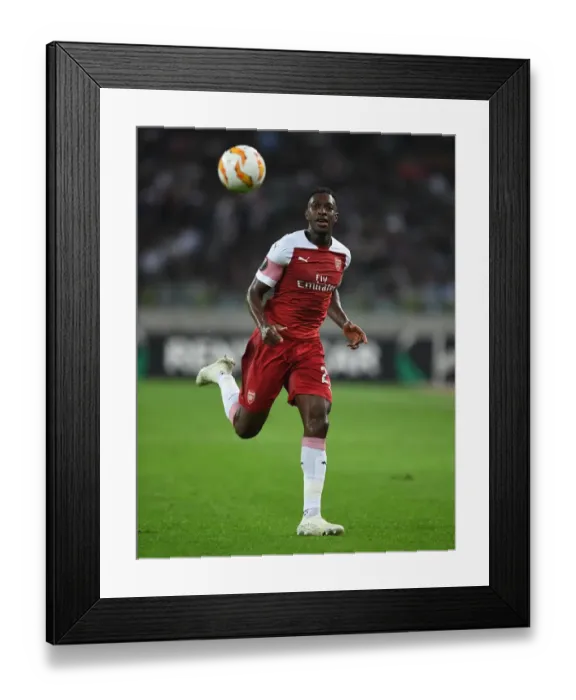 Framed Print : Danny Welbeck Faces Off Against Micel of Qarabag in Europa League Clash