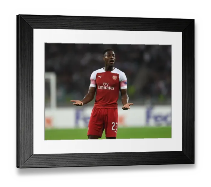 Framed Print : Danny Welbeck Faces Off Against Micel of Qarabag in Arsenal's Europa League Clash Framed Print : Danny Welbeck Faces Off Against Micel of Qarabag in Arsenal's Europa League Clash