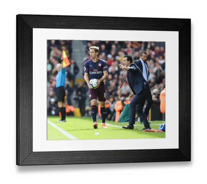 Framed Print : Unai Emery and Nacho Monreal: Arsenal's Duo at Craven Cottage (Fulham v Arsenal 2018-19)