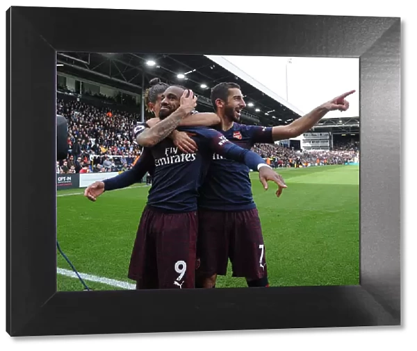 Alexis Lacazette, Hector Bellerin, and Henrikh Mkhitaryan Celebrate Arsenal's Goals Against Fulham (2018-19)