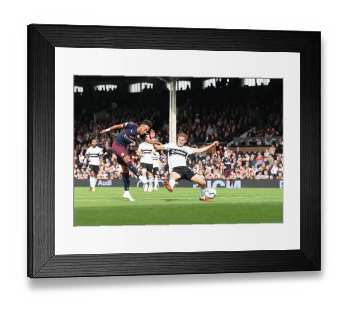 Framed Print : Pierre-Emerick Aubameyang Scores His Fifth Goal: Arsenal's Win at Fulham, Premier League 2018-19 Framed Print : Pierre-Emerick Aubameyang Scores His Fifth Goal: Arsenal's Win at Fulham, Premier League 2018-19