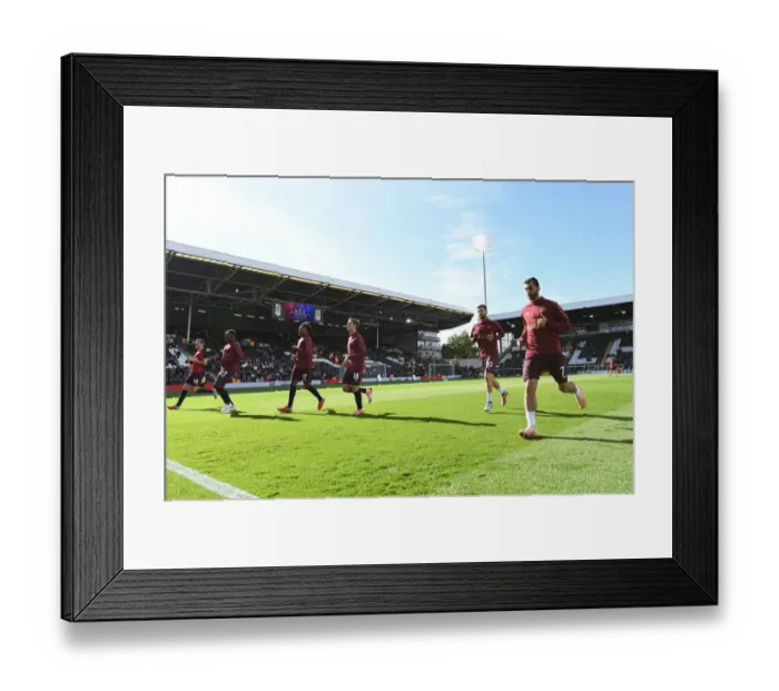 Framed Print : Arsenal's Pre-Match Warm-Up: Fulham vs Arsenal, Premier League 2018-19
