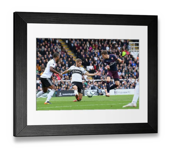 Framed Print : Ramsey's Triumph Under Pressure: The Thrilling Moment Aaron Scored Arsenal's Third Goal Against Fulham (2018) Framed Print : Ramsey's Triumph Under Pressure: The Thrilling Moment Aaron Scored Arsenal's Third Goal Against Fulham (2018)