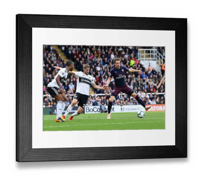 Framed Print : Ramsey's Pressure-Cooker Goal: Arsenal's Third Against Fulham (Maxime Le Marchand)