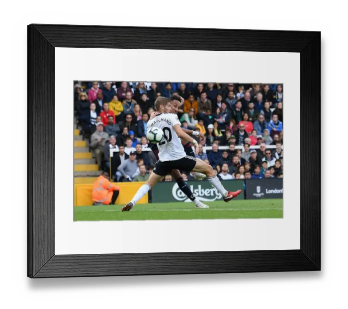 Framed Print : Aubameyang Scores Fourth Goal Against Fulham Amid Defensive Pressure Framed Print : Aubameyang Scores Fourth Goal Against Fulham Amid Defensive Pressure