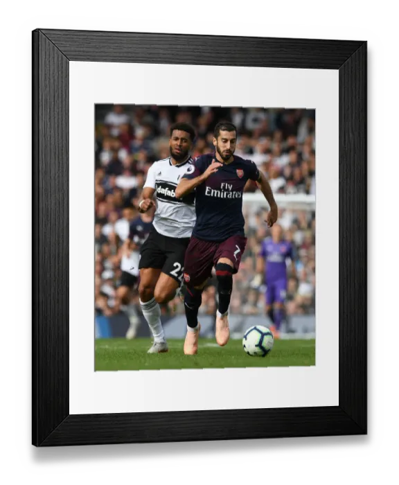 Framed Print : Henrikh Mkhitaryan in Action: Arsenal vs. Fulham, Premier League 2018-19