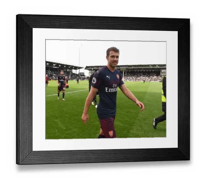 Framed Print : Aaron Ramsey: Relief and Triumph after Fulham vs Arsenal Clash (2018-19)