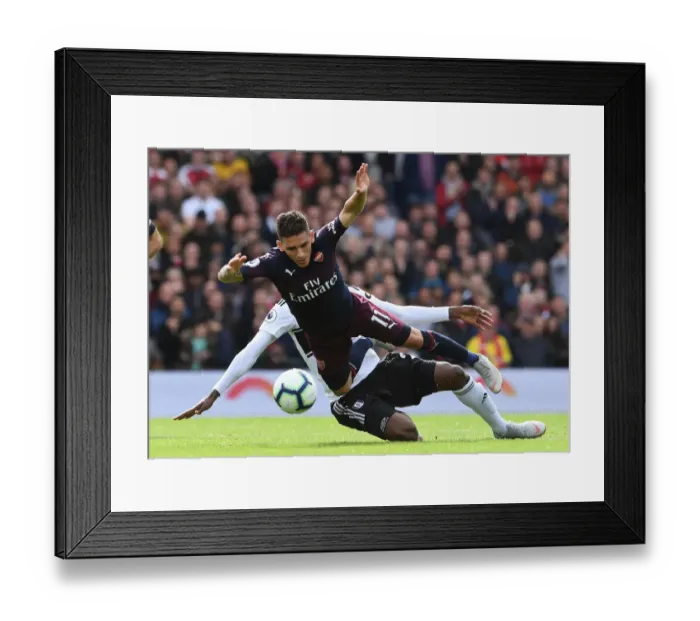 Framed Print : Clash of Midfield Titans: Torreira vs. Anguissa - A Premier League Battle at Craven Cottage, 2018-19