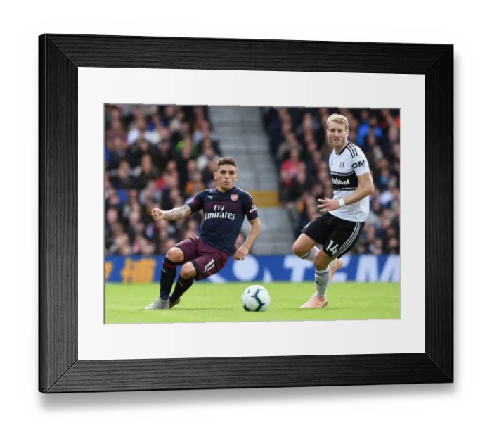Framed Print : Torreira vs. Schurrle: Intense Battle in Fulham v Arsenal Premier League Clash Framed Print : Torreira vs. Schurrle: Intense Battle in Fulham v Arsenal Premier League Clash