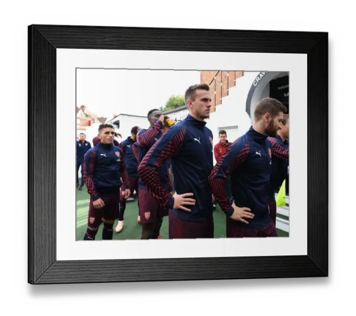 Framed Print : Rob Holding: Focused Ahead of Fulham vs. Arsenal Premier League Clash