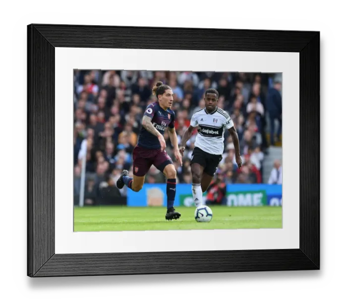 Framed Print : Bellerin vs Sessegnon: Battle at Craven Cottage - Fulham vs Arsenal, Premier League 2018-19