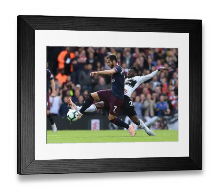 Framed Print : Mkhitaryan vs Anguissa: A Premier League Battle – Fulham vs Arsenal (2018-19)