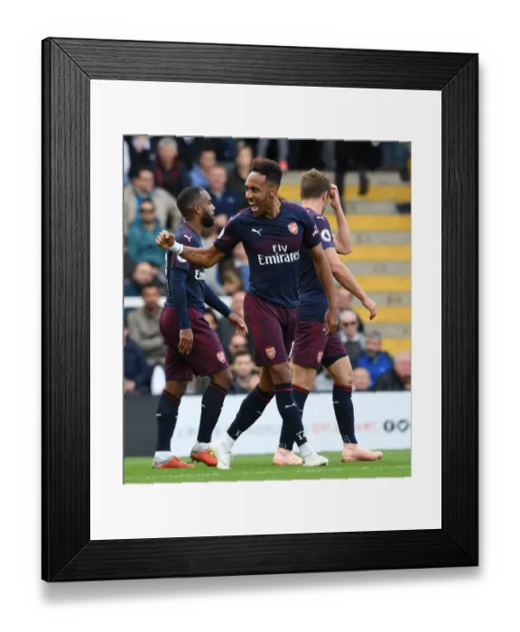 Framed Print : Pierre-Emerick Aubameyang's Five-Goal Blitz: Fulham v Arsenal (2018-19)