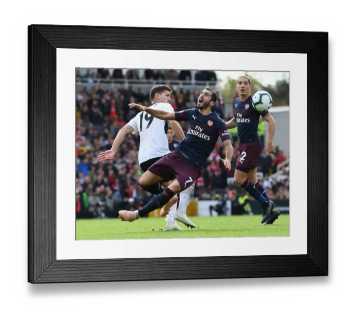 Framed Print : Mkhitaryan Foul by Vietto: Fulham vs Arsenal, Premier League 2018-19 Framed Print : Mkhitaryan Foul by Vietto: Fulham vs Arsenal, Premier League 2018-19