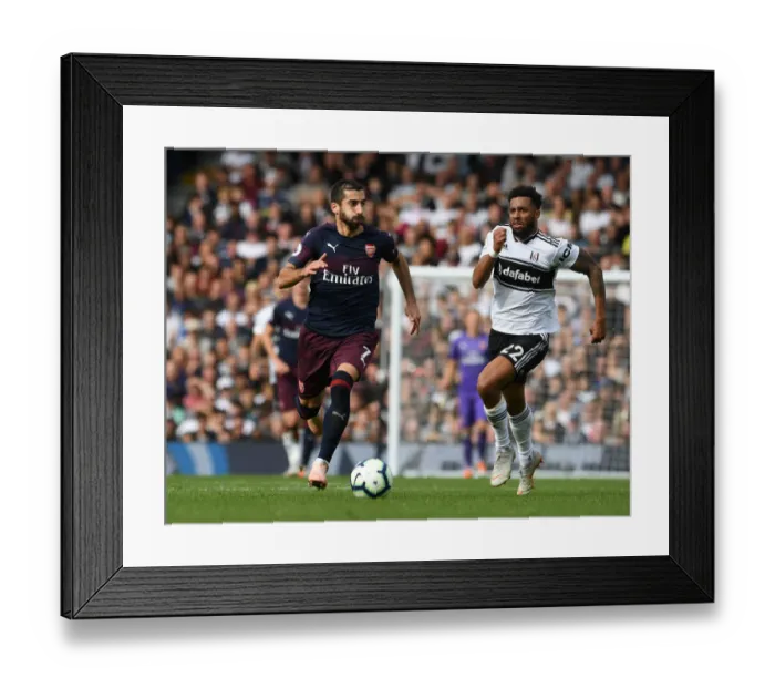 Framed Print : Mkhitaryan vs. Christie: A Football Battle at Craven Cottage - Fulham vs. Arsenal (2018-19) Framed Print : Mkhitaryan vs. Christie: A Football Battle at Craven Cottage - Fulham vs. Arsenal (2018-19)