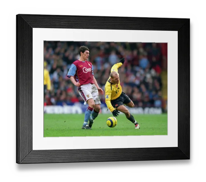 Framed Print : Freddie Ljungberg (Arsenal) Gareth Barry (Aston Villa). Aston Villa 0: 0 Arsenal Framed Print : Freddie Ljungberg (Arsenal) Gareth Barry (Aston Villa). Aston Villa 0: 0 Arsenal