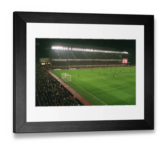 Framed Print : Arsenal Stadium during the match, photographed from the South East corner