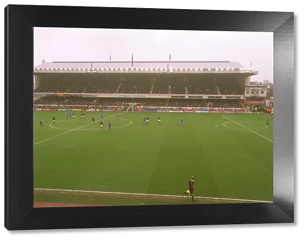 East Stand, Arsenal Stadium during the match, photographed from the TV Gantry