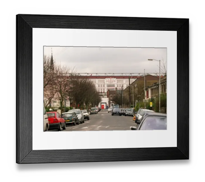 Framed Print : The North Bank. Arsenal Stadium, Highbury, London, 27  /  2  /  04