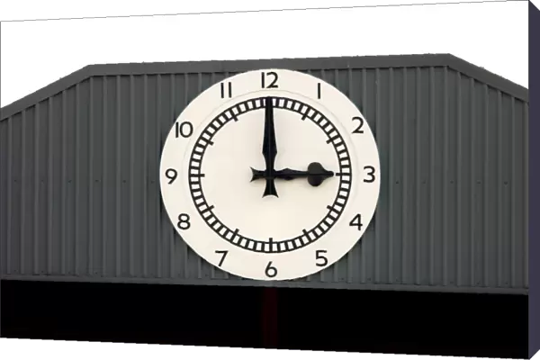 The Clock in the South Stand. Arsenal Stadium, Highbury, London, 24  /  2  /  03