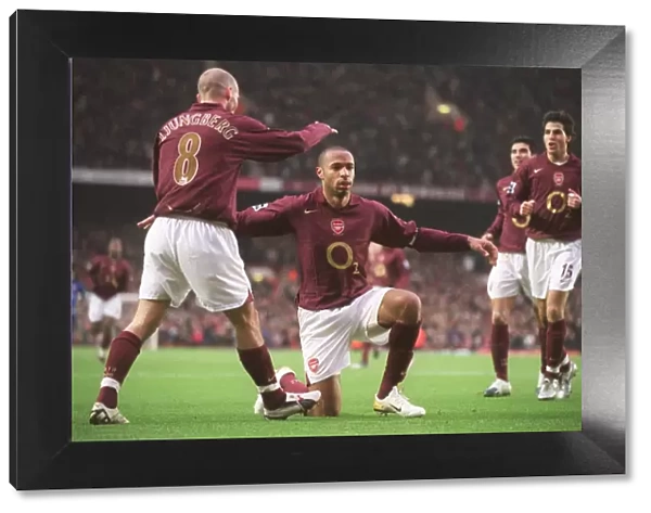 Thierry Henry and Freddie Ljungberg's Historic 7-0 Celebration: Arsenal's Glory at Highbury