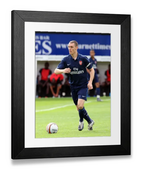 Framed Print : Thomas Vermaelen in Action: A Tight 2-2 Pre-Season Battle with Barnet, 2009