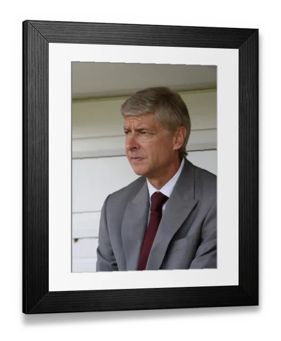 Framed Print : Arsene Wenger: The Boss at Work - Barnet 2-2 Arsenal (Pre-Season Friendly, 2009)