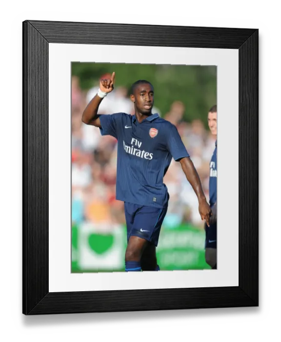 Framed Print : Arsenal's Johan Djourou Shines in Dominant 7-1 Pre-Season Win Over SC Columbia, Vienna 2009