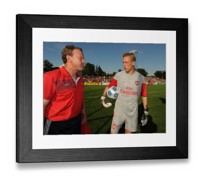 Framed Print : Arsenal goalkeeping coaches Gerry Peyton and Mart Poom Framed Print : Arsenal goalkeeping coaches Gerry Peyton and Mart Poom