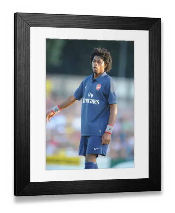 Framed Print : Alex Song's Dominant Display: Arsenal Thrashes SC Columbia 7-1 in Vienna Pre-Season Friendly, July 2009
